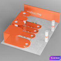 Car park accessories pack 3D Model Vray