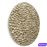 Round Wall panel Nebula Metal art 3D Model Vray, Corona