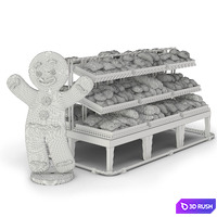 Bread Rack 3D Model Vray