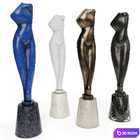 Archipenko Alexander Torso Sculpture 3D Model Corona