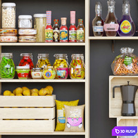 Shelfstore-64 3D Model Vray, Corona