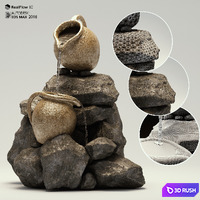 Fountain 3D Model Vray