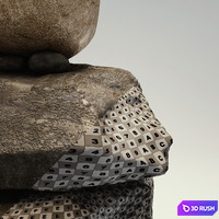 Fountain 3D Model Vray