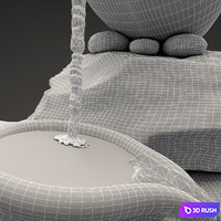 Fountain 3D Model Vray