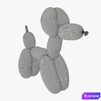 Balloon dog 3D Model Vray