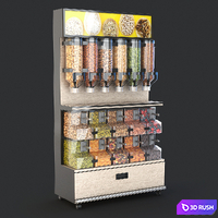 Rack with dispensers 3D Model Vray