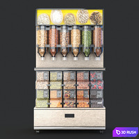 Rack with dispensers 3D Model Vray