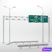 Highway kit 3D Model Corona