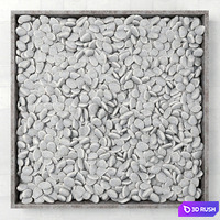 Large form with pebbles / Big form pebble 3D Model Vray