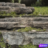 Stone, L02 (Composite Model) 3D Model Vray, Corona