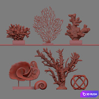 Decor Set 43 3D Model Corona