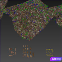 Autumn leaves 3D Model Corona