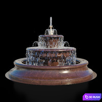 Bees Fountain 3D Model Corona