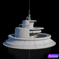 Bees Fountain 3D Model Corona