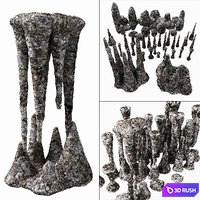 Cave stone 3D Model Vray