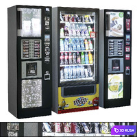 Showcase 013. Vending machine 3D Model Vray, Corona