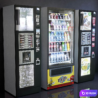 Showcase 013. Vending machine 3D Model Vray, Corona