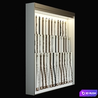 Showcase with straps Louis Vuitton 3D Model Vray