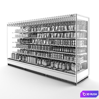 Refrigerated display case Brandford Tesey. 3D Model Vray, Corona