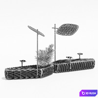 Scape island 3D Model Vray, Corona