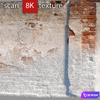 Brick wall with destruction 61 3D Model Vray
