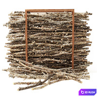 Firewood branch old decor 3D Model Vray