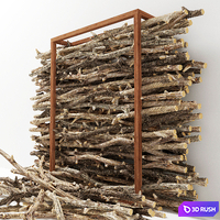 Firewood branch old decor 3D Model Vray