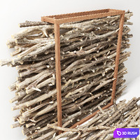 Firewood branch old decor 3D Model Vray