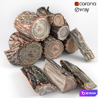 Locust tree woods 3D Model Vray, Corona