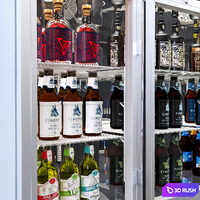 JC Wine Fridge 4 3D Model Vray, Corona