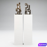 A set of 2 sculptures. 3D Model Vray