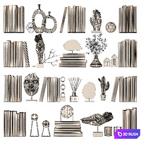 Decorative set 4 3D Model Vray