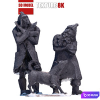 Metal sculpture 91 3D Model Vray