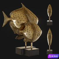 Kare Fish Big and Small 3D Model Vray, Corona