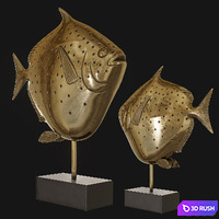 Kare Fish Big and Small 3D Model Vray, Corona