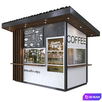Coffee shop 3D Model Corona