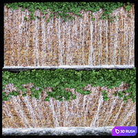 Waterfall 3D Model Vray, Corona