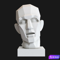 Gypsum Head "Chopping" by Gudon 3D Model Vray, Corona