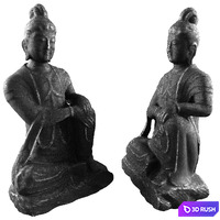 Buddha Sit Decoration Statue 3D Model Vray, Corona
