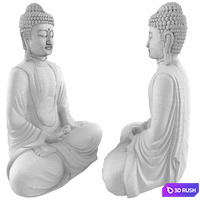 Buddha Sit Zin Statue 3D Model Vray, Corona