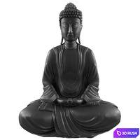 Buddha Sit Zin Statue 3D Model Vray, Corona
