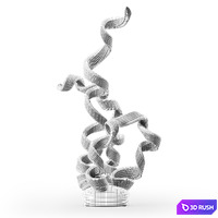 Glass sculpture Chihuly Rotolo 80 3D Model Vray, Corona
