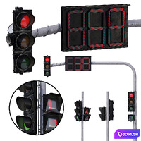 Street Props SET 08 3D Model Vray, Corona