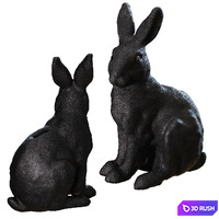 Rabbit Money Box 3D Model Corona