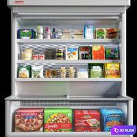 Cetus wall freezer showcase 3D Model Vray, Corona
