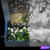 Wall Fountain WallWater 3D Model Corona