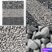 Gravel splinter decor Big kit n1 / Gravel chip decorative 3D Model Vray