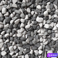 Gravel splinter decor Big kit n1 / Gravel chip decorative 3D Model Vray