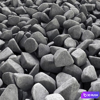Gravel splinter decor Big kit n1 / Gravel chip decorative 3D Model Vray
