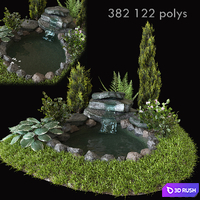 Alpine hill 3D Model Corona